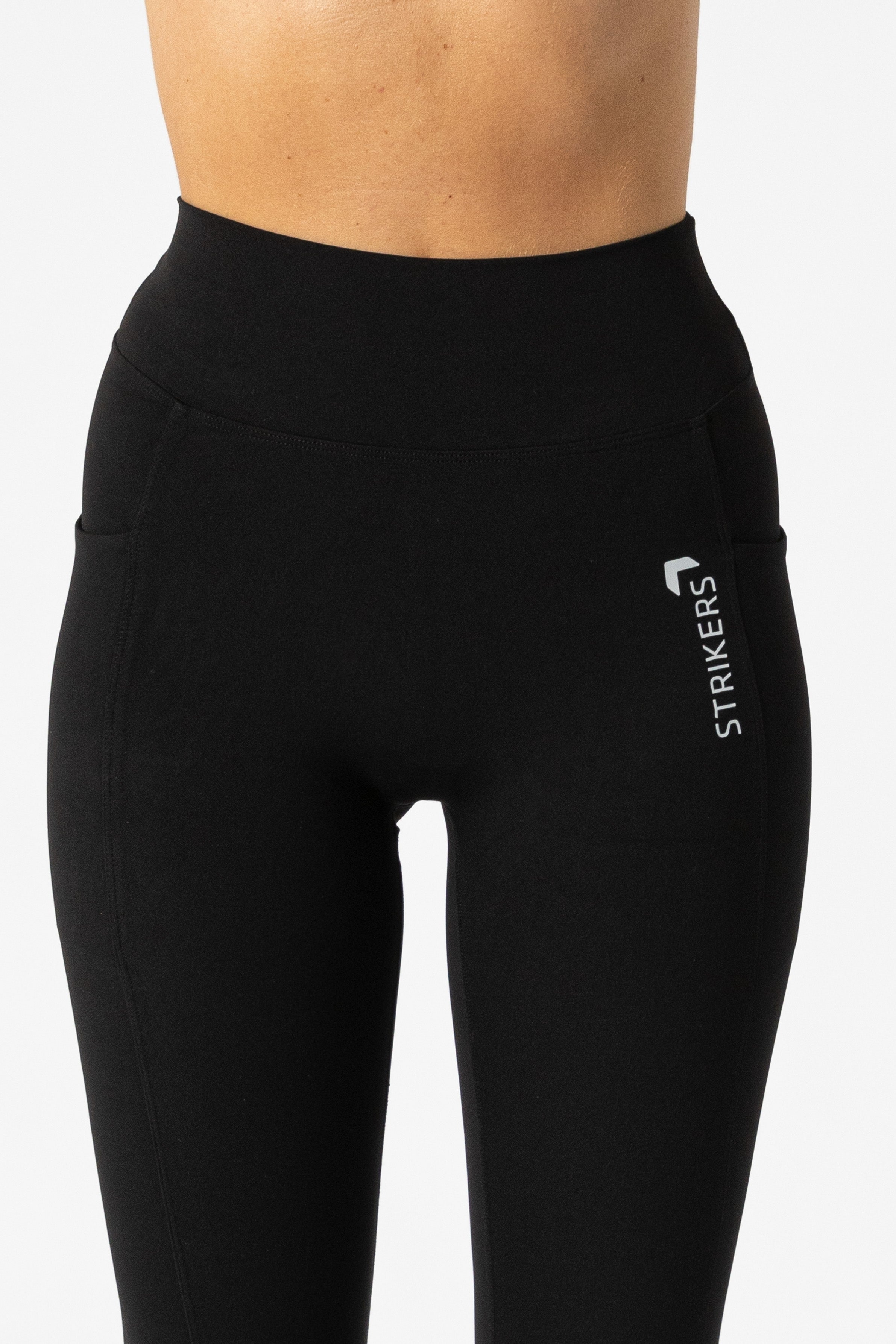 Soft Contrast-Trim Leggings Black