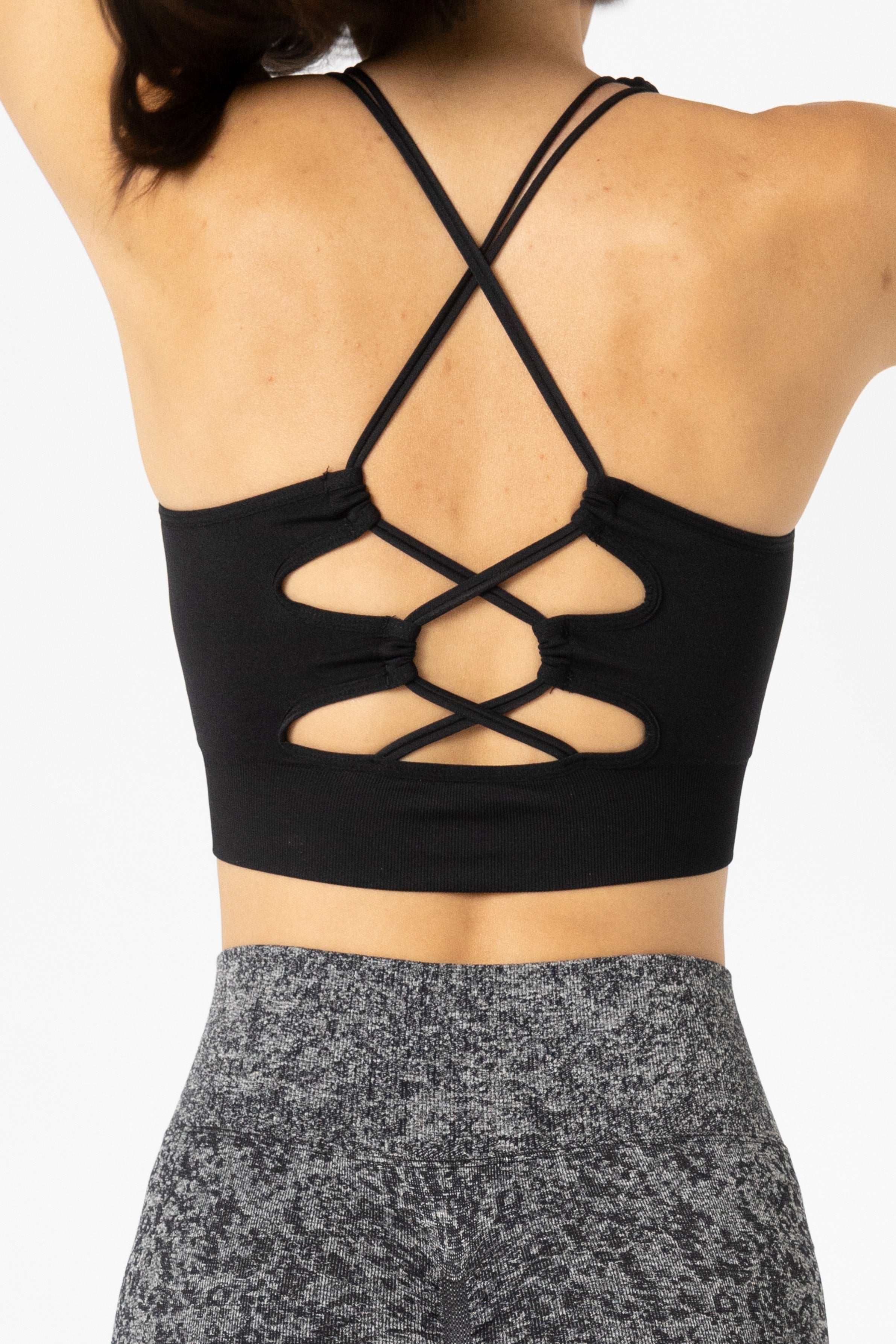 Criss-Cross Sports Bra Black