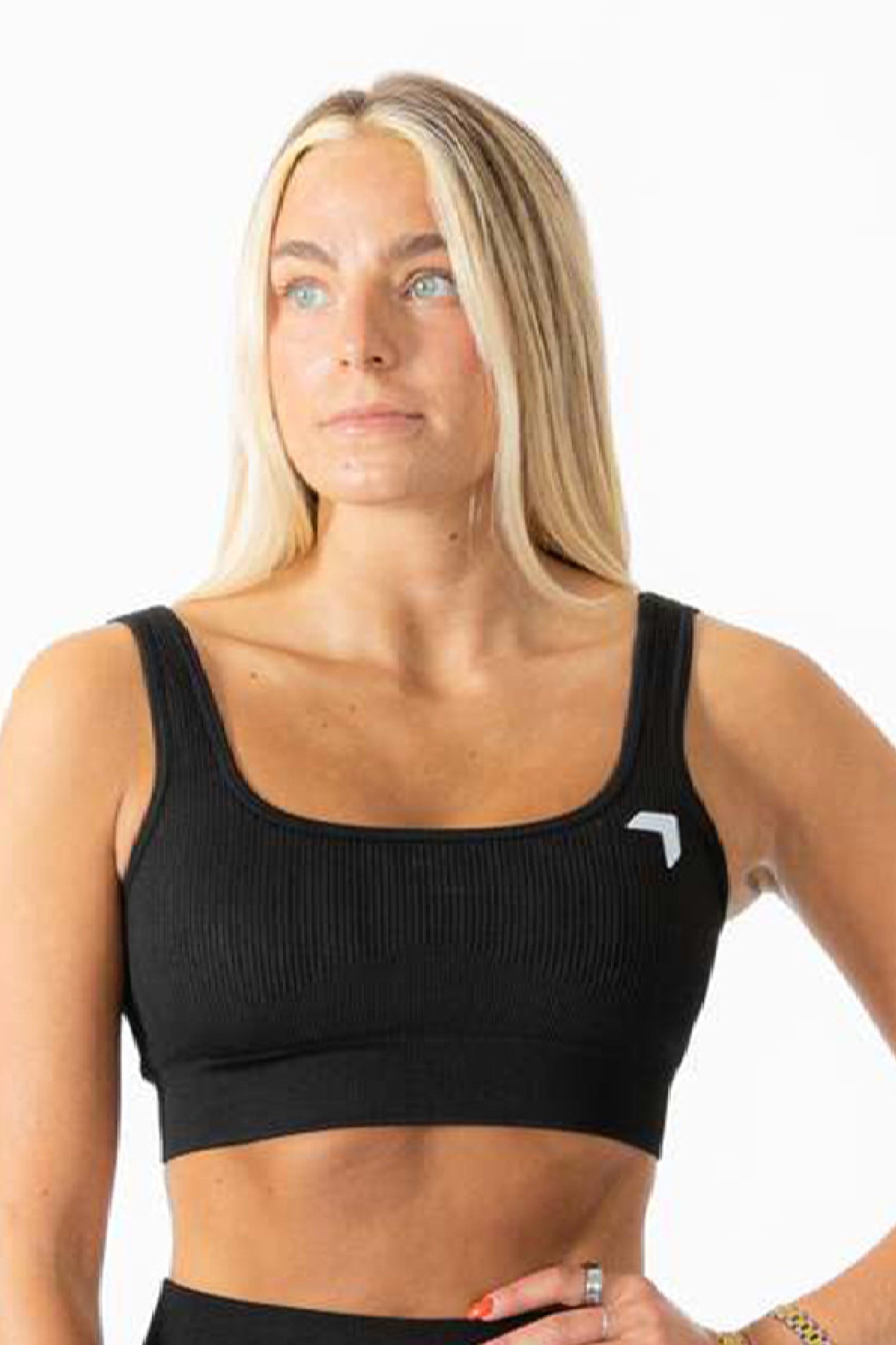 Energy Ribbed Sports Bra Black