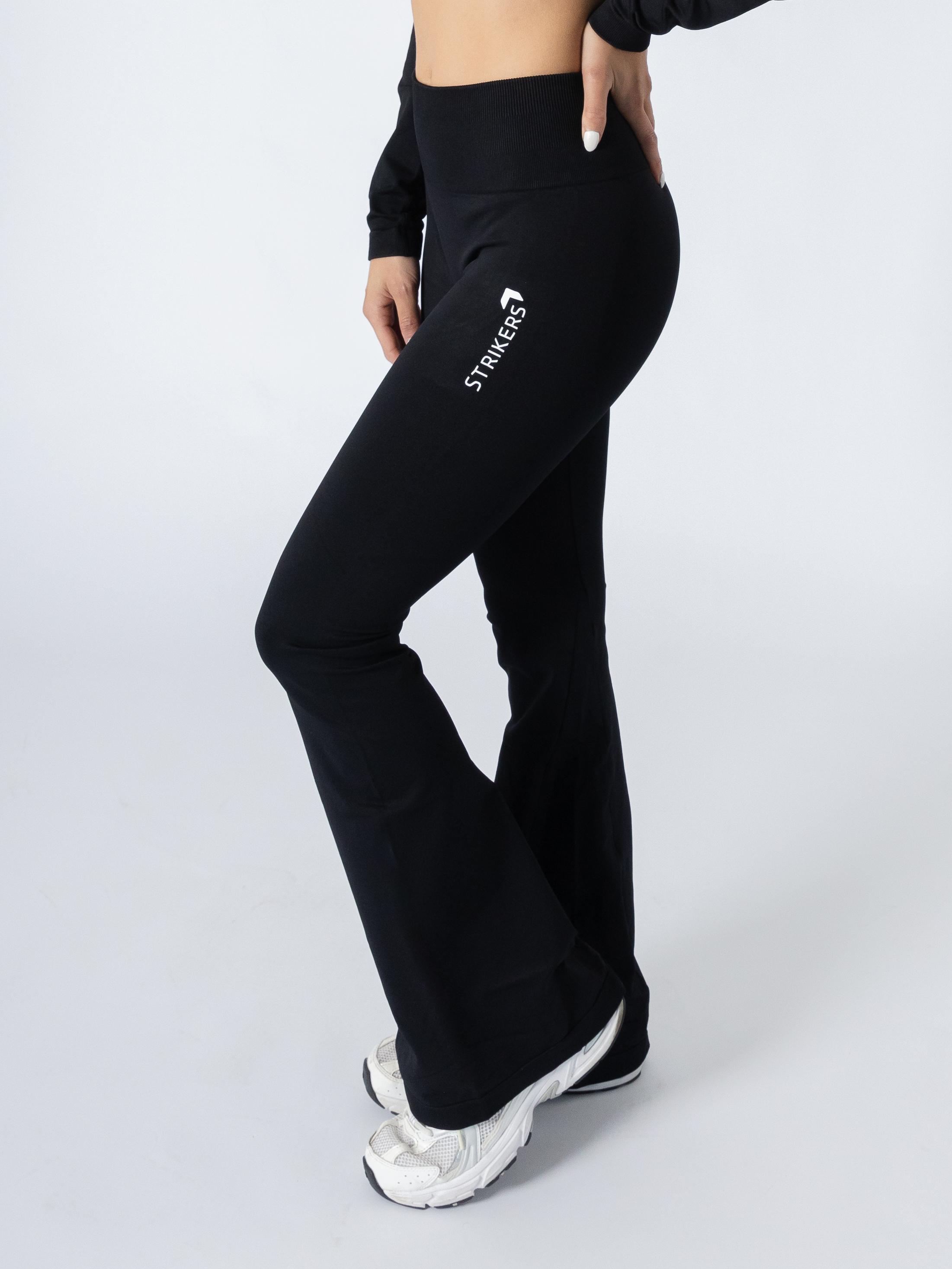 Split Flared Seamless Leggings Black