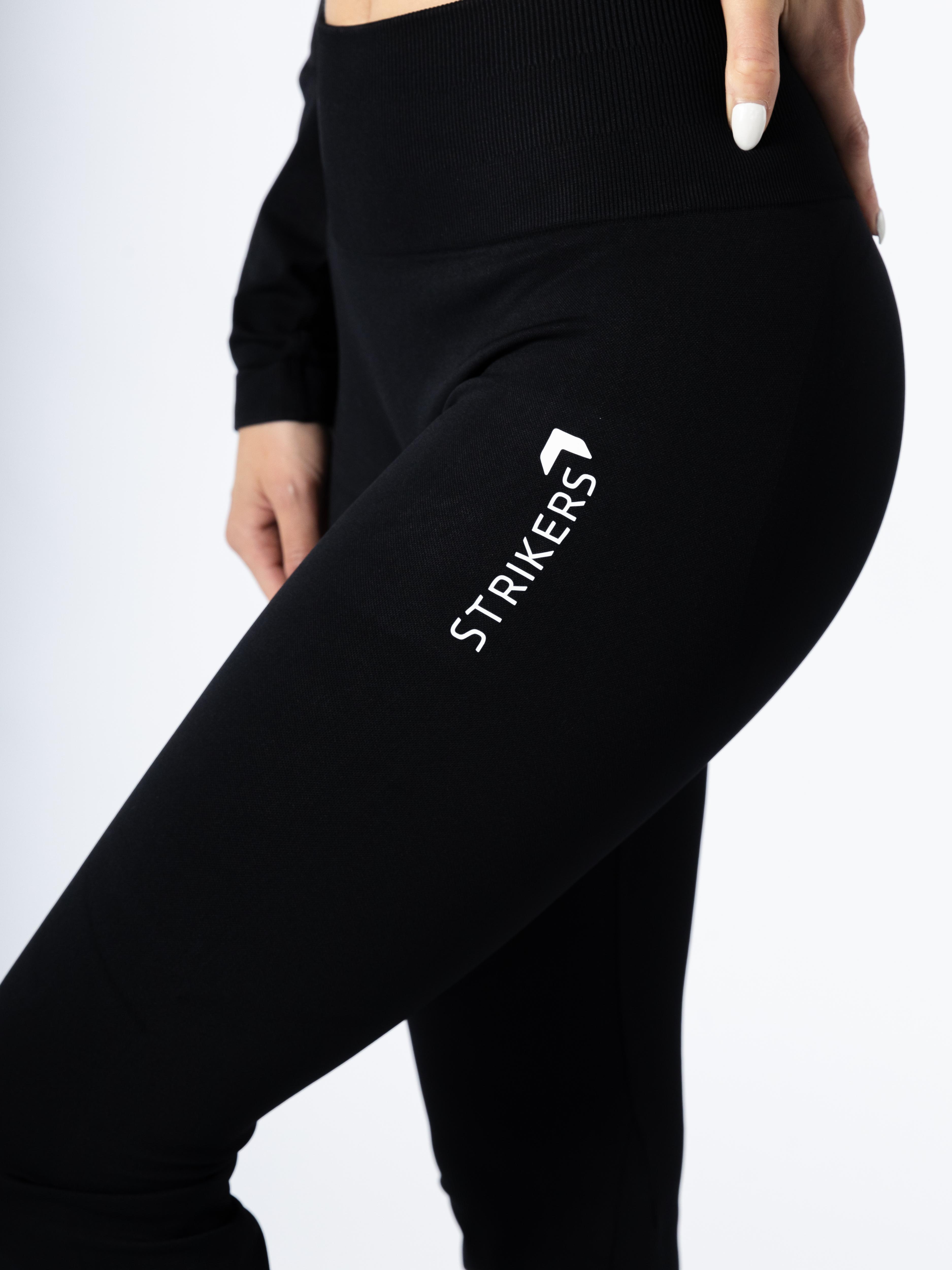 Split Flared Seamless Leggings Black