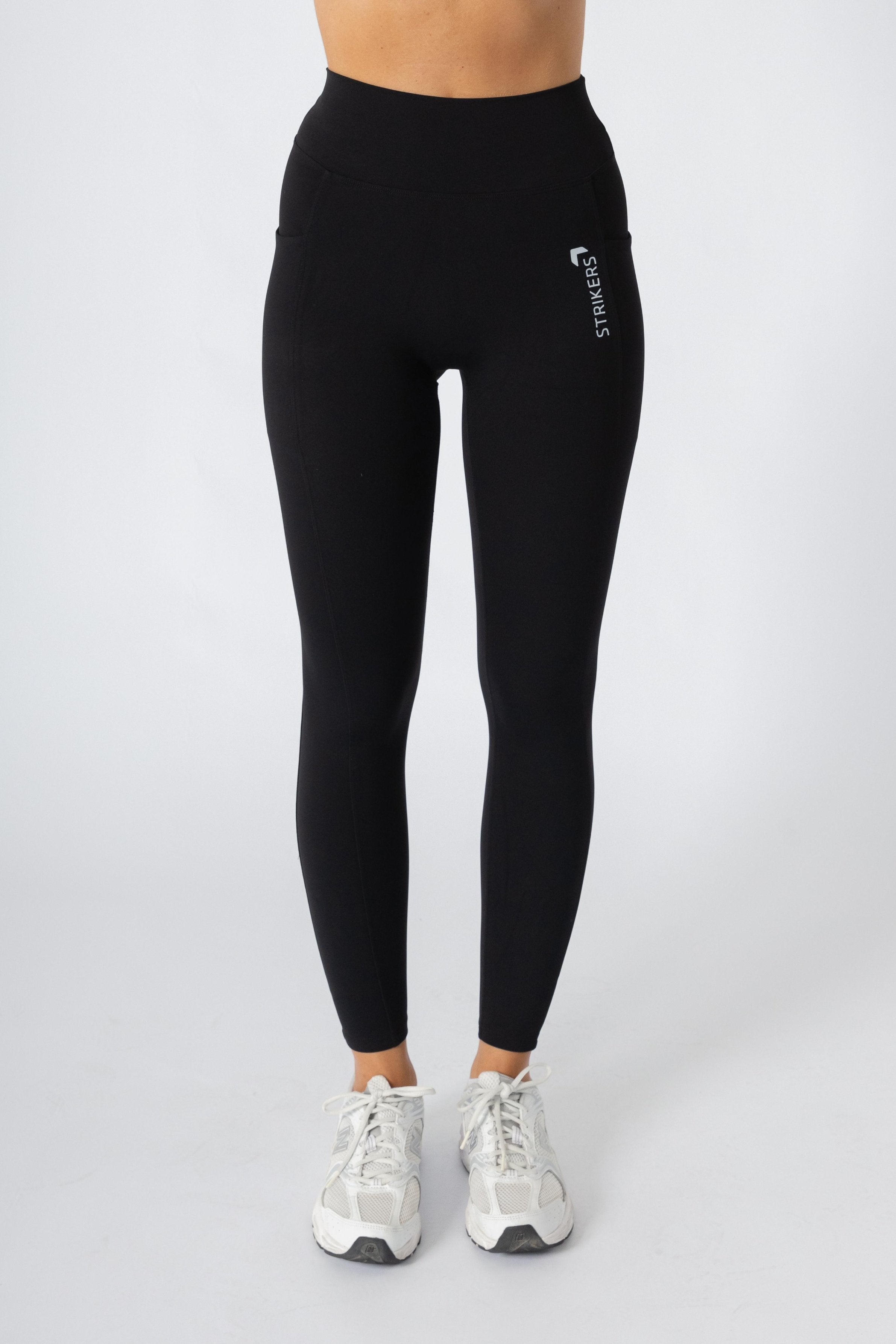 Soft Contrast-Trim Leggings Black