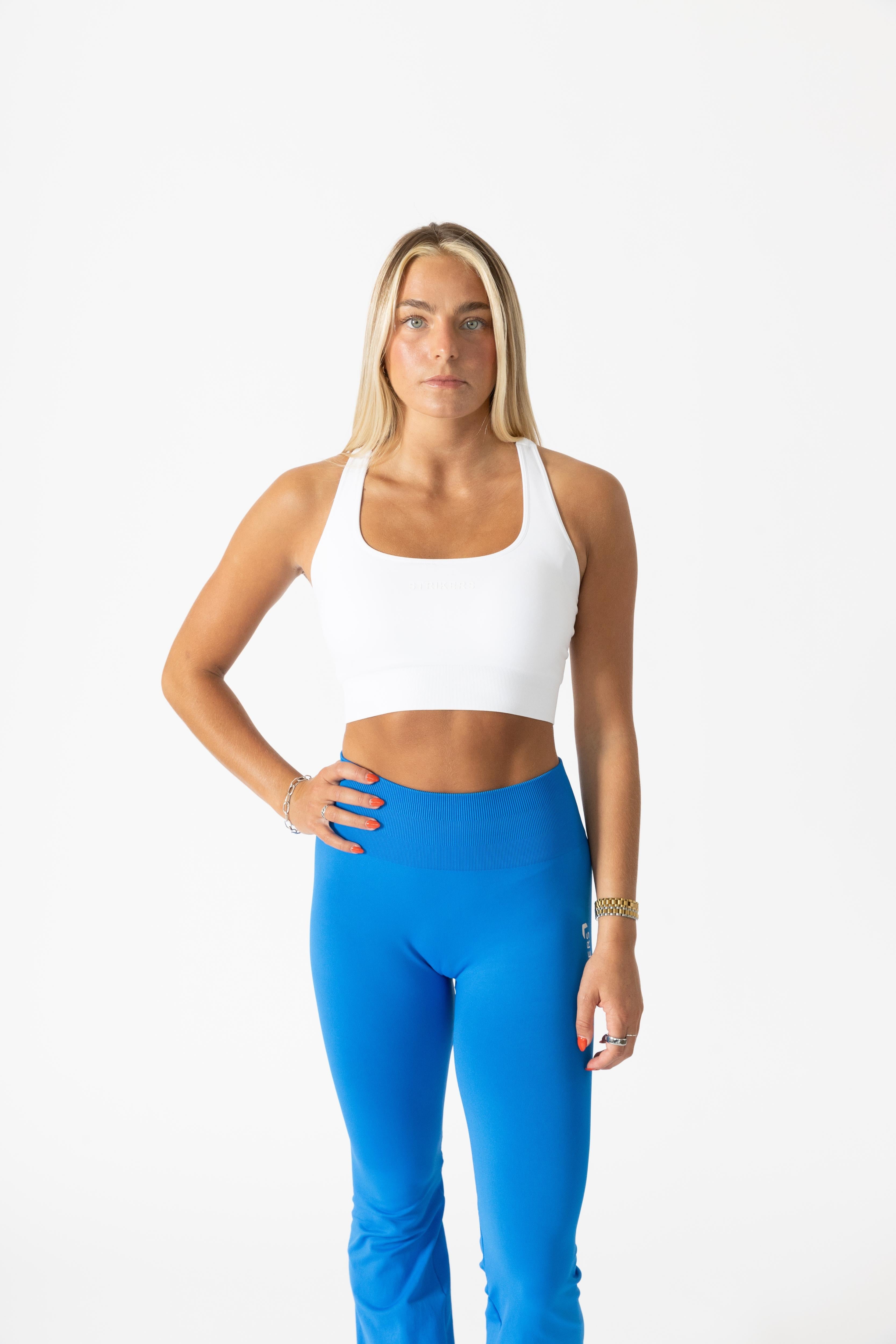 Criss-Cross Sports Bra White
