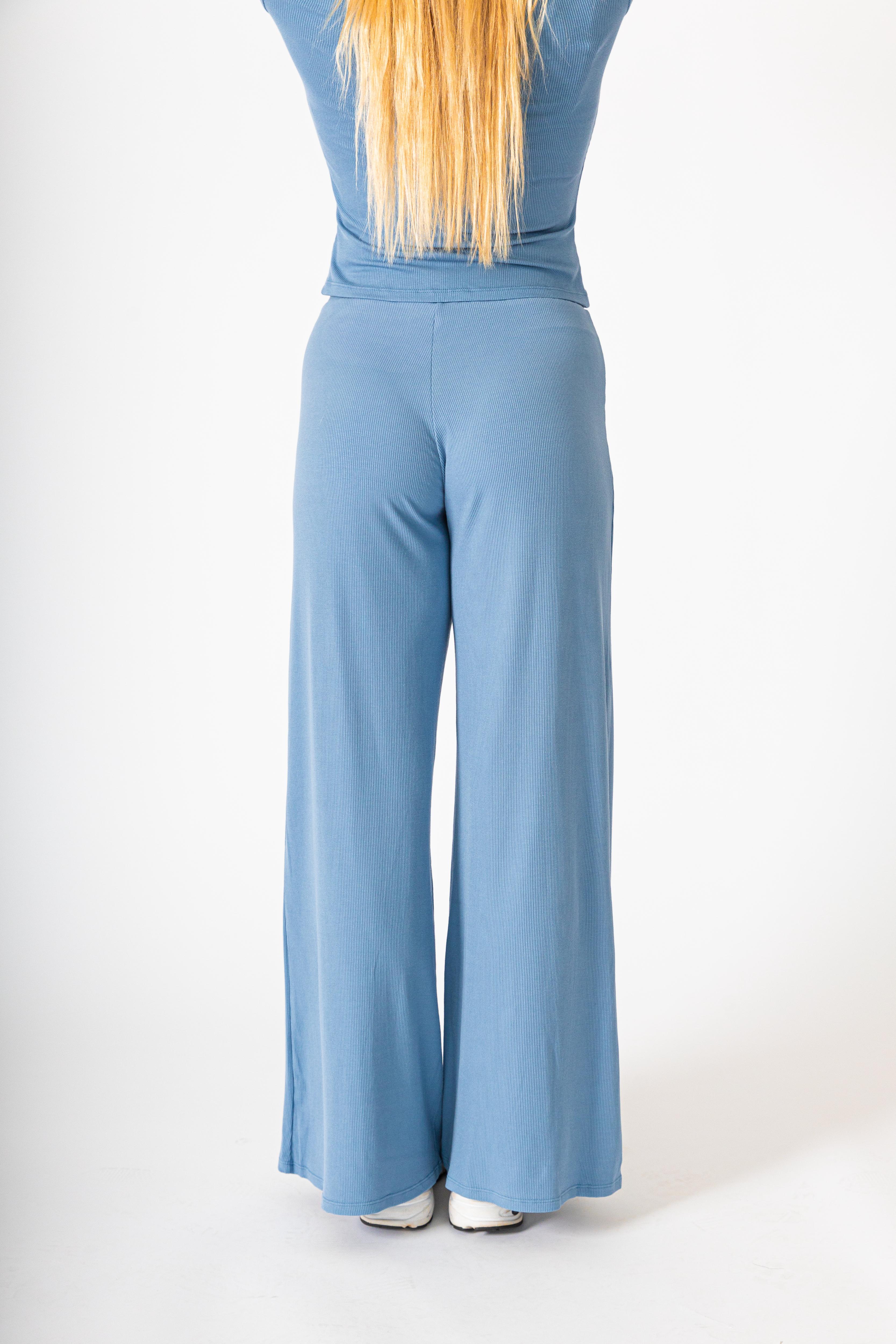 Rest Day Flare Pants Sky Blue