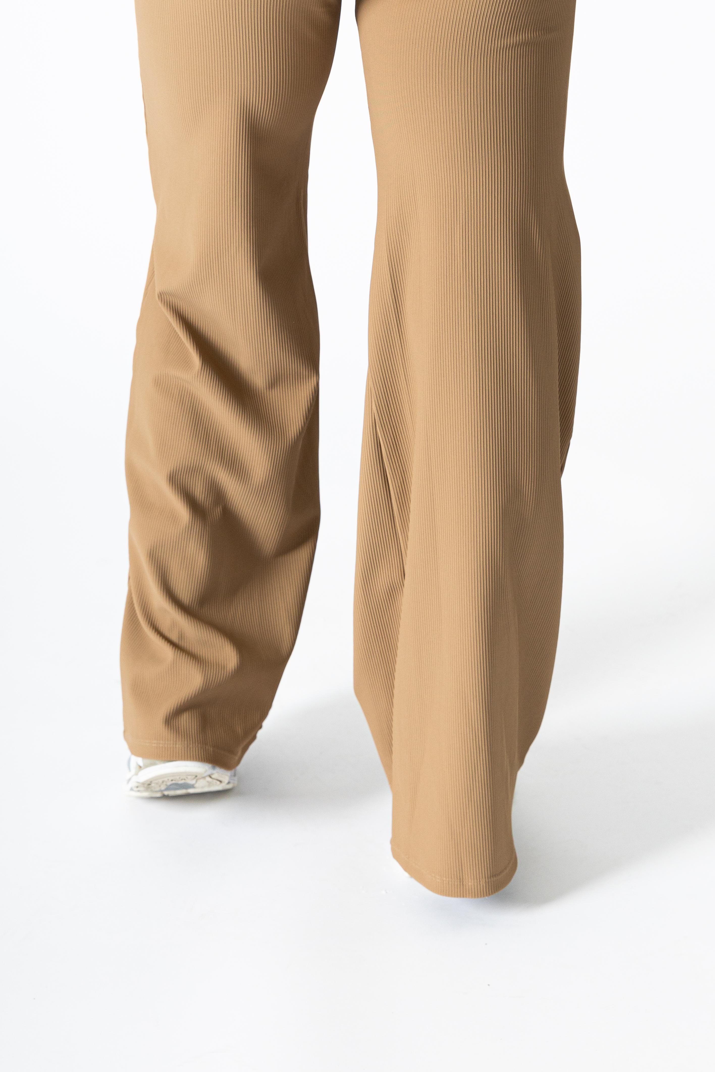 Aura Flair High Waist Pants Creme