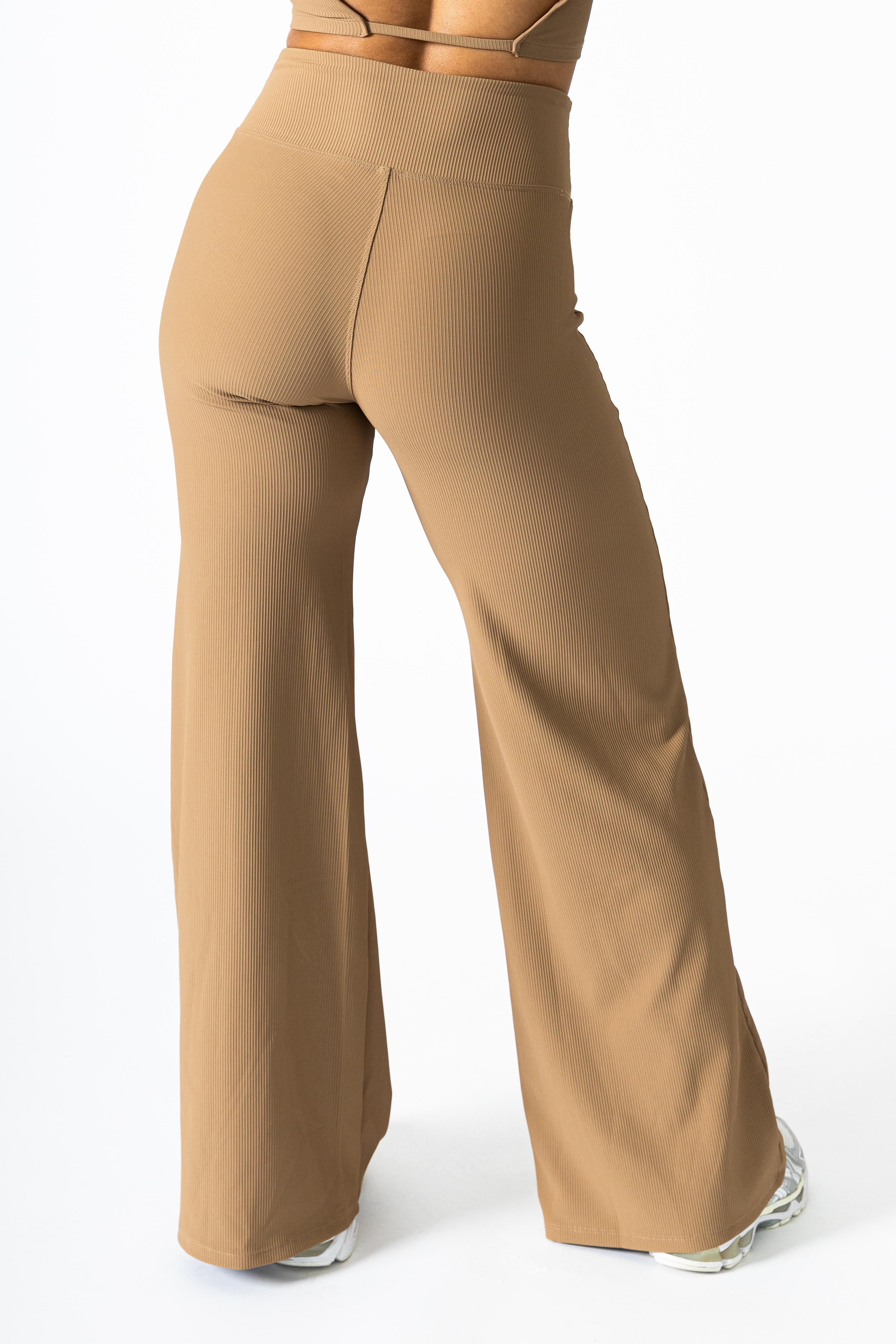 Aura Flair High Waist Pants Creme