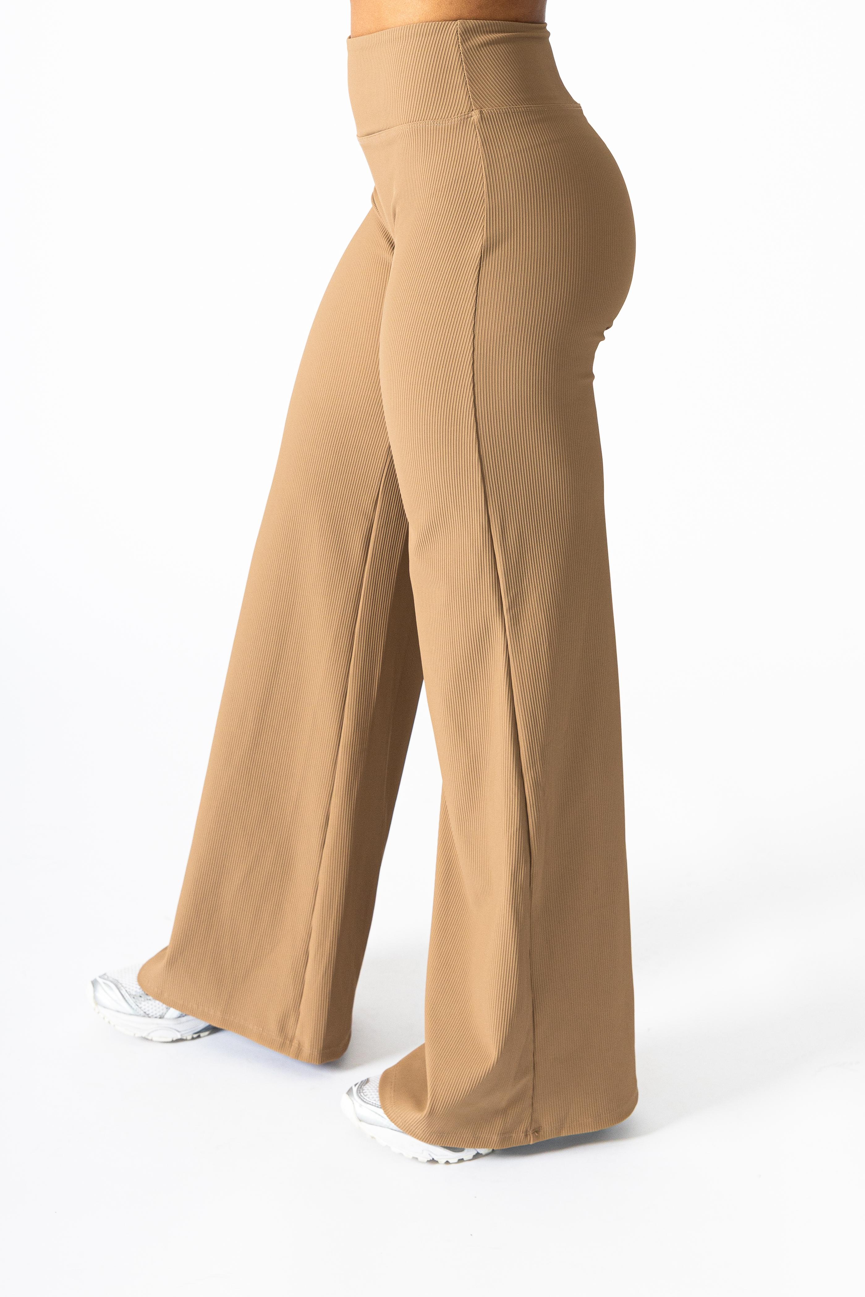 Aura Flair High Waist Pants Creme