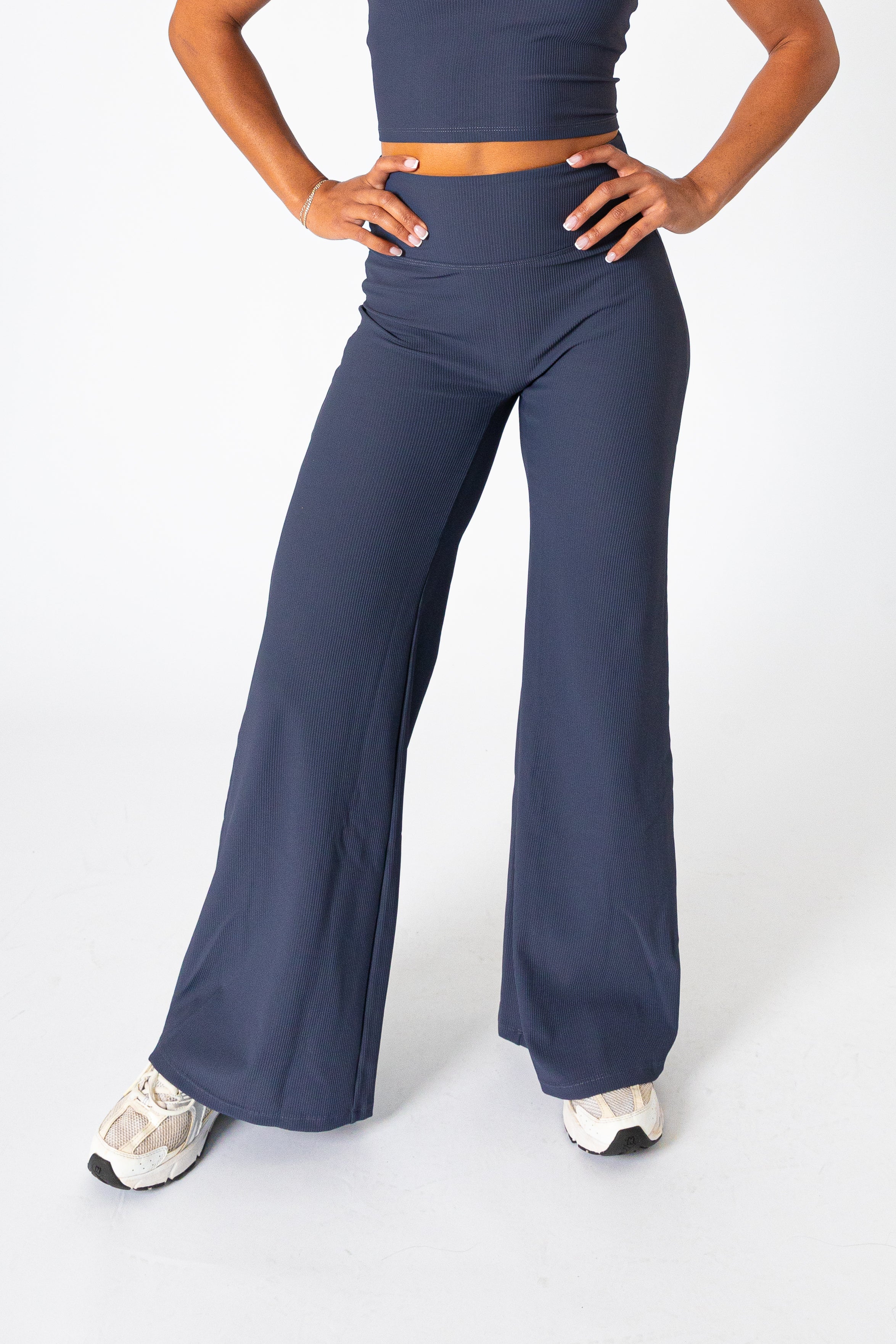 Aura Flair High Waist Pants Navy