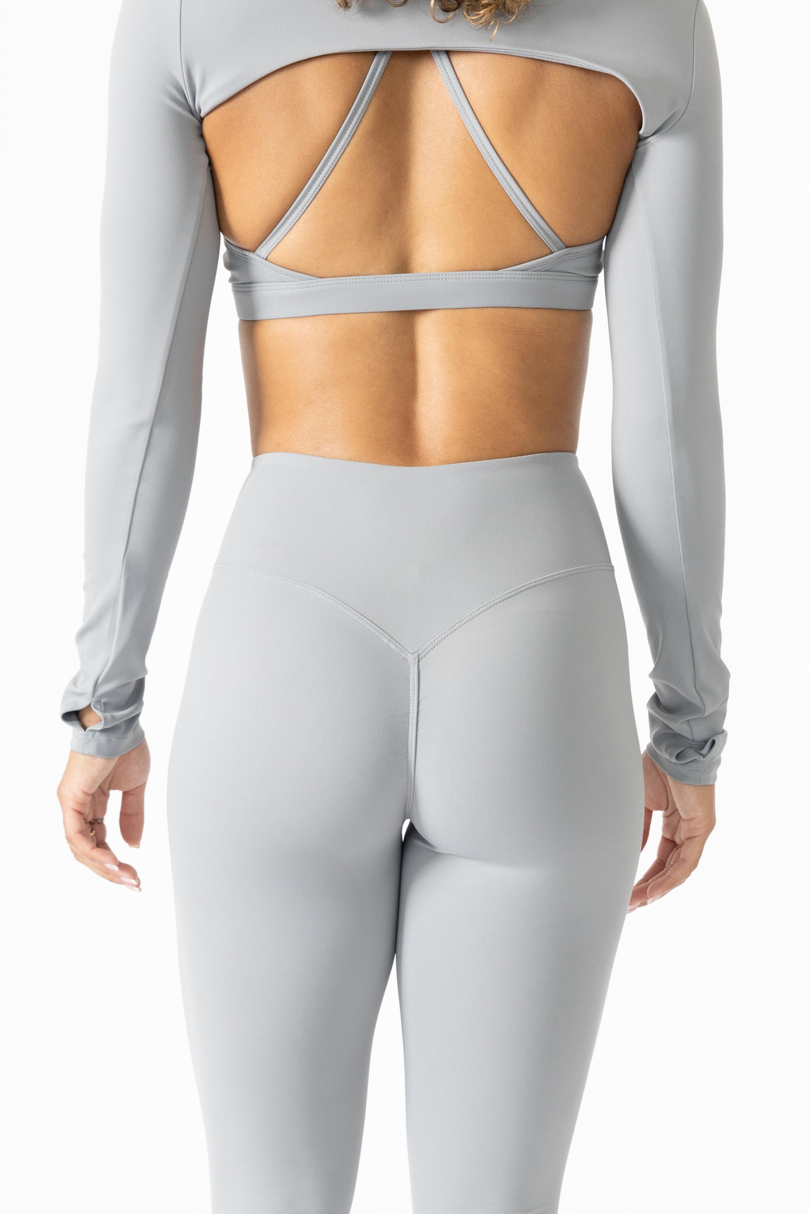 Soft Active Sports Bra + Shrug Grey