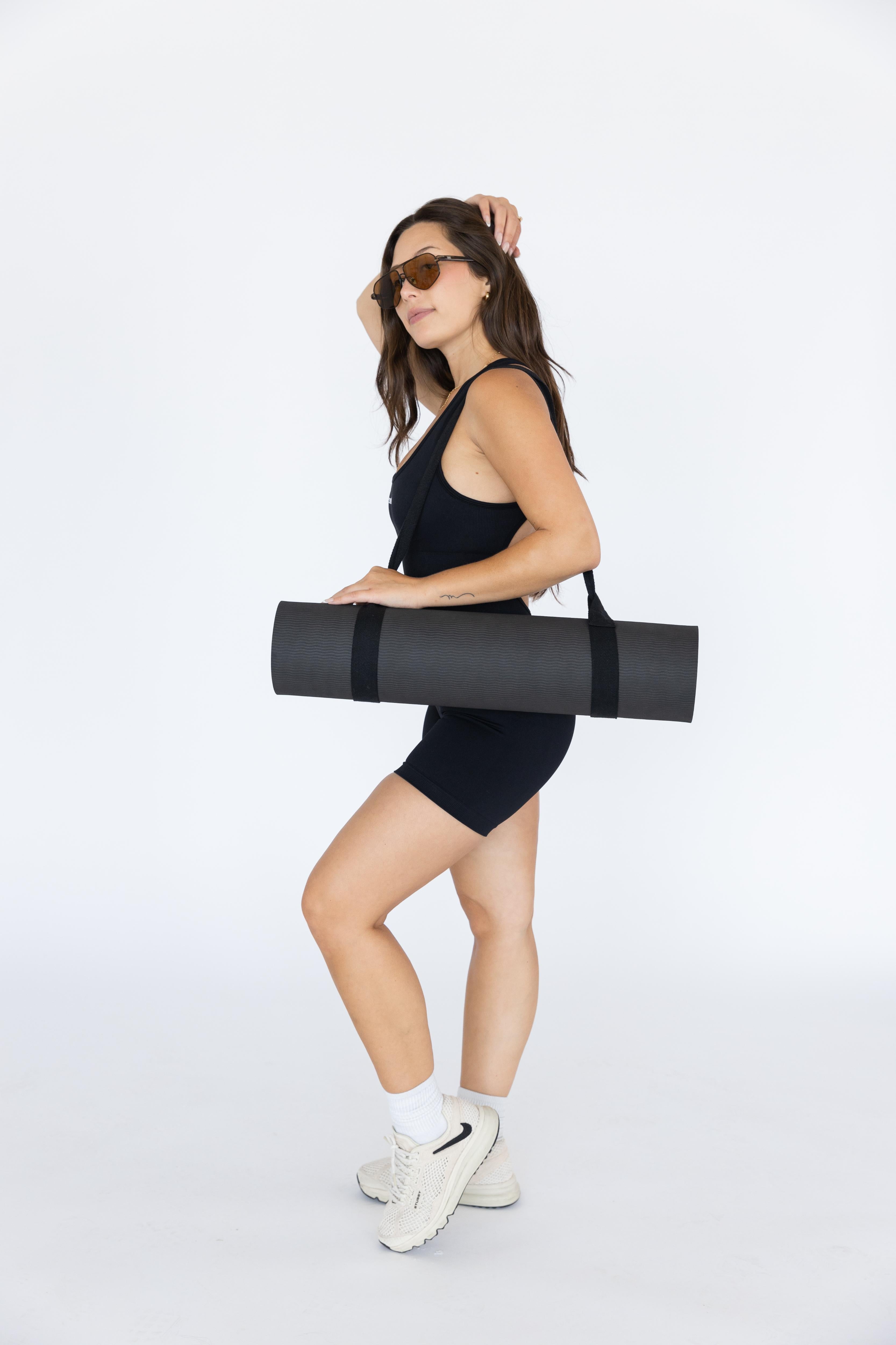 Vital Ribbed Short Bodysuit Black