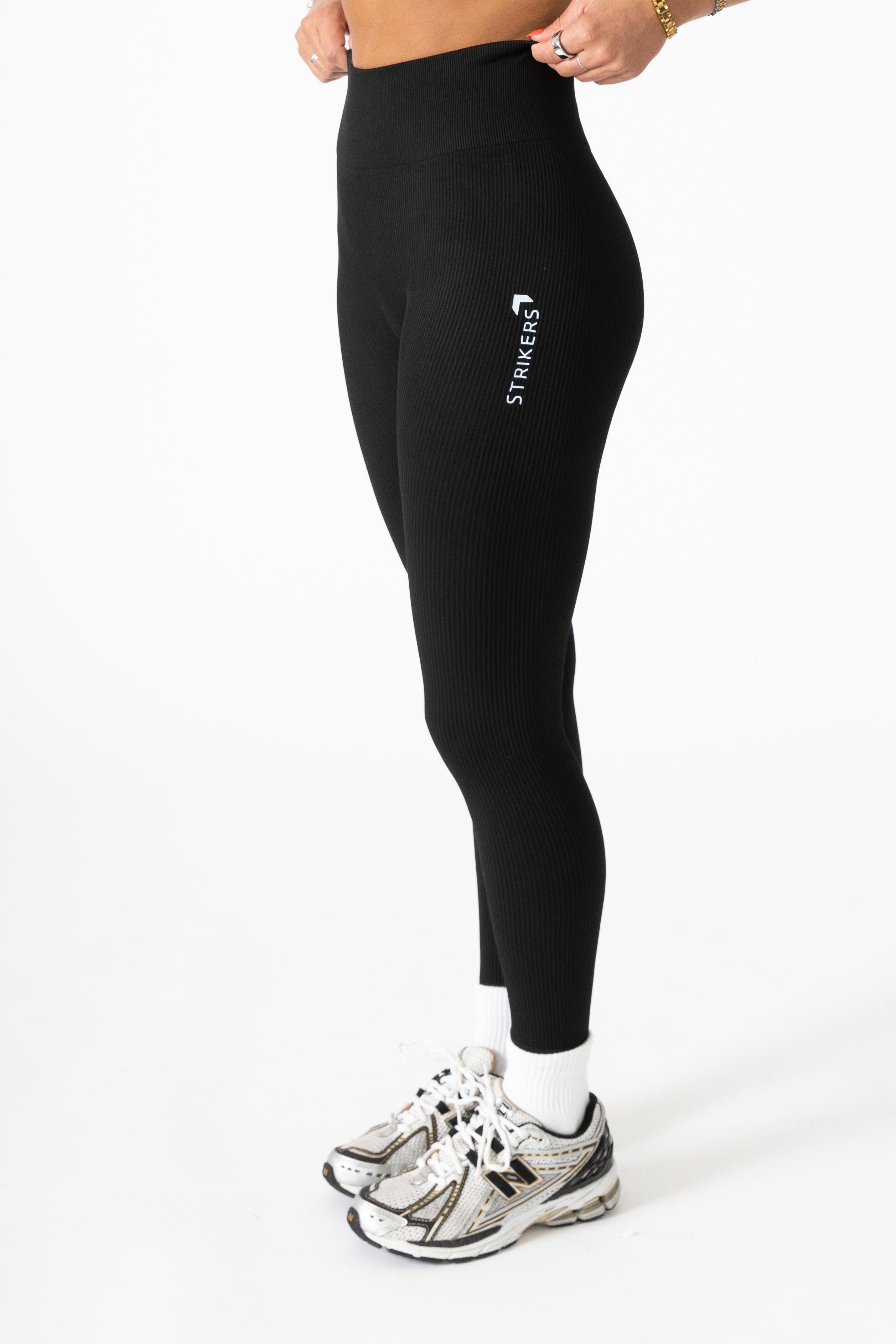 Energy Ribbed Leggings Black