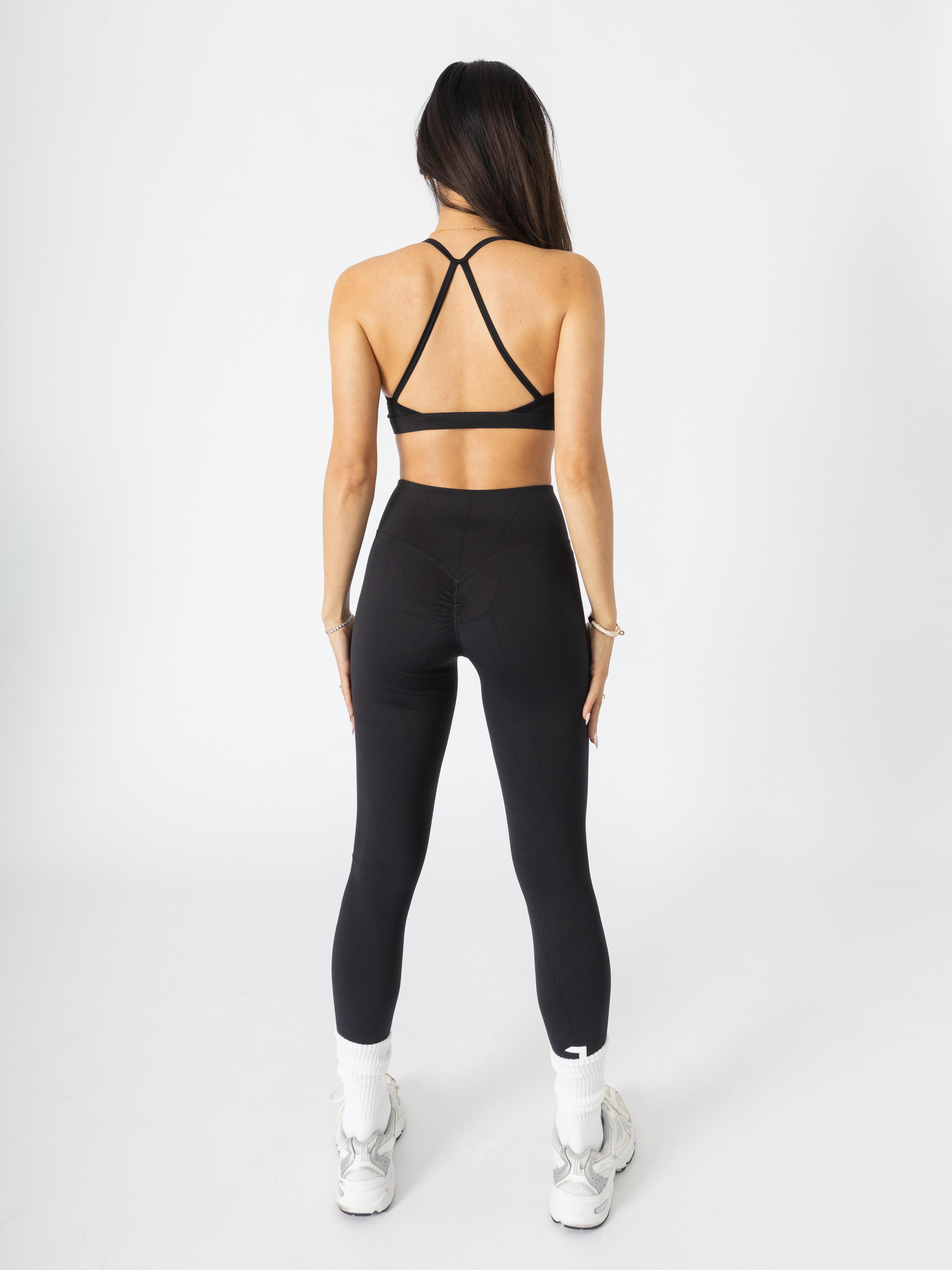 Soft Active Sports Bra + Shrug Black