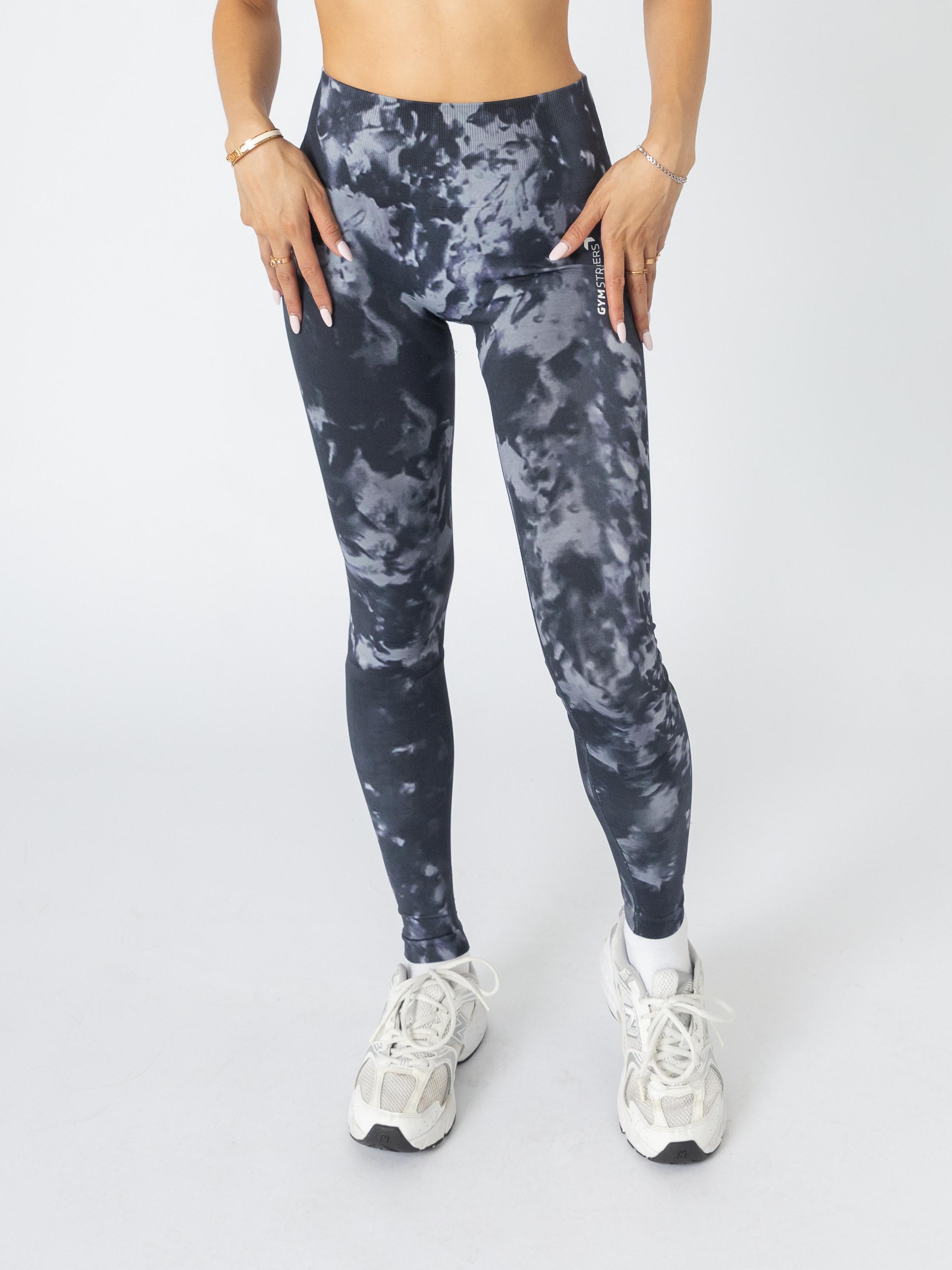 Tie-Dye Seamless Leggings Dark Grey