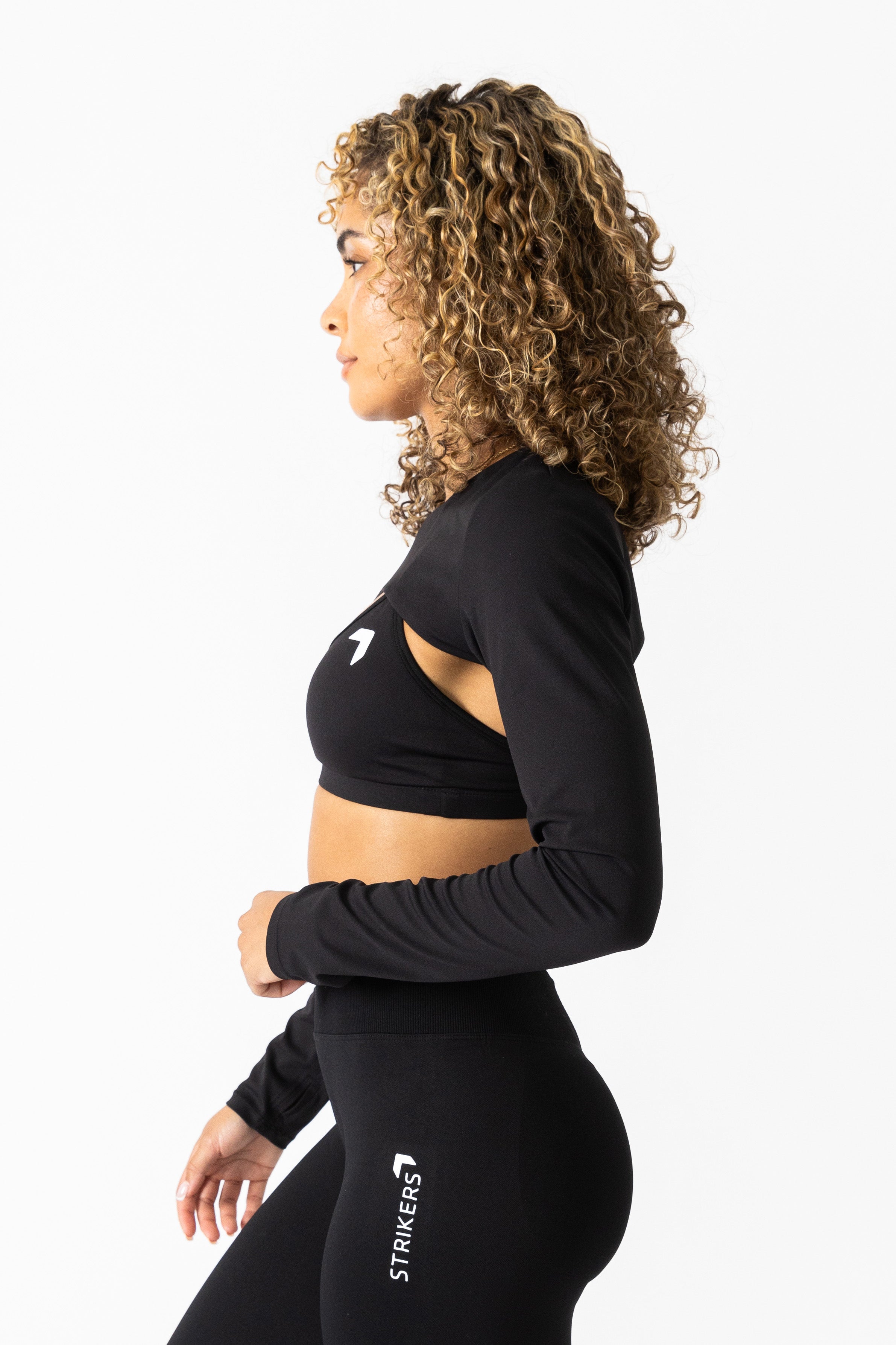 Soft Active Sports Bra + Shrug Black