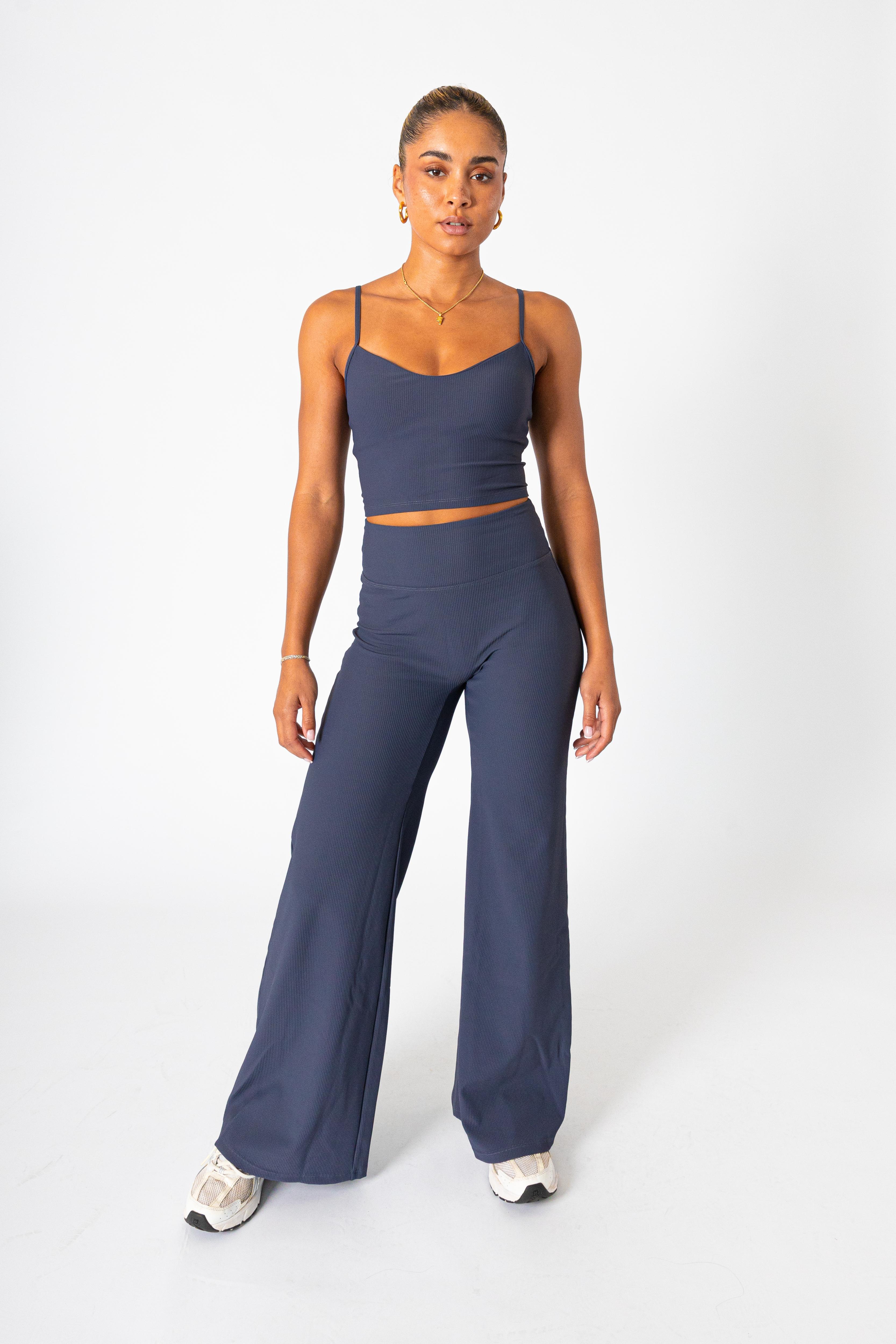 Aura Flair High Waist Pants Navy