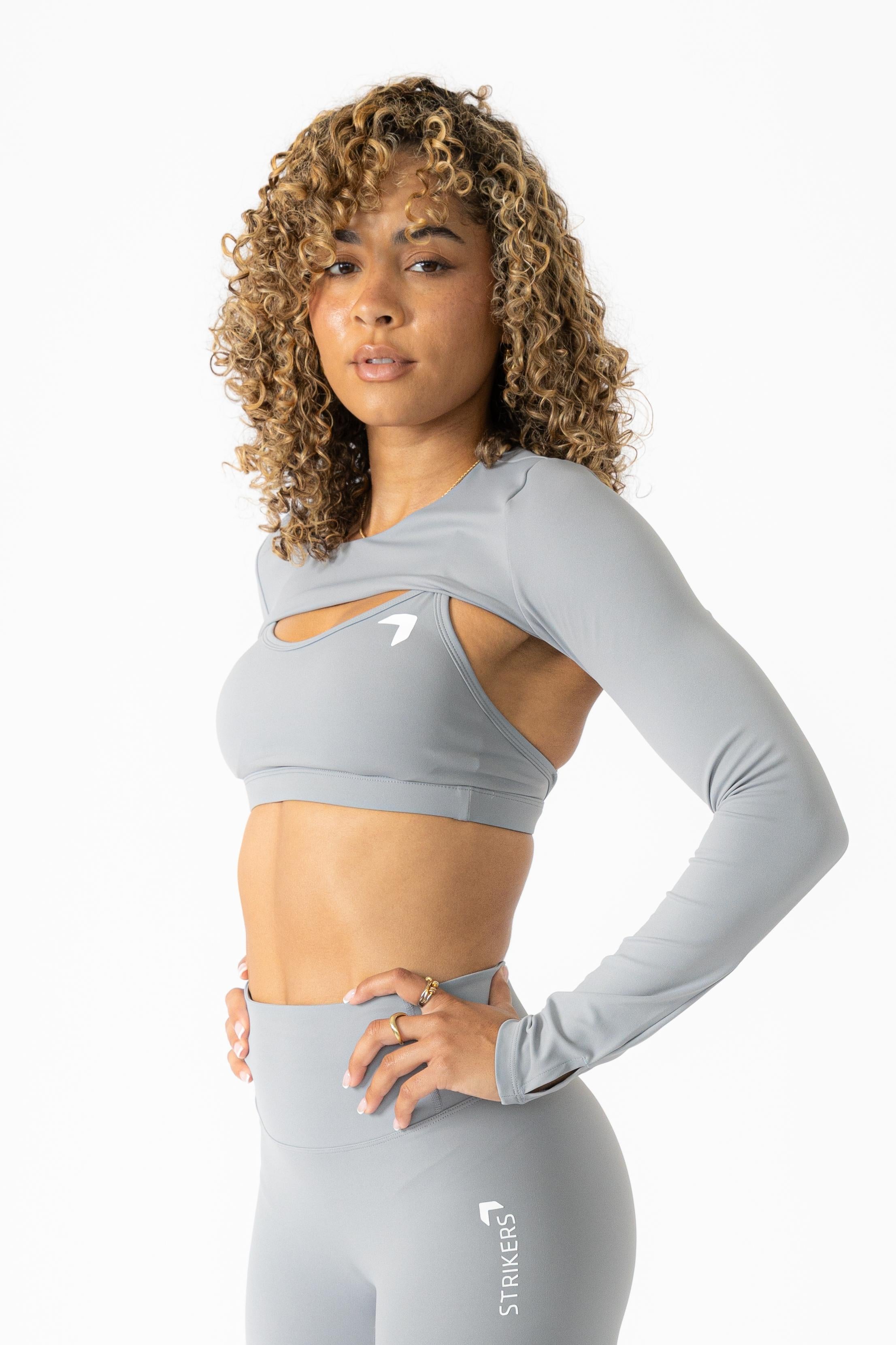 Soft Active Sports Bra + Shrug Grey