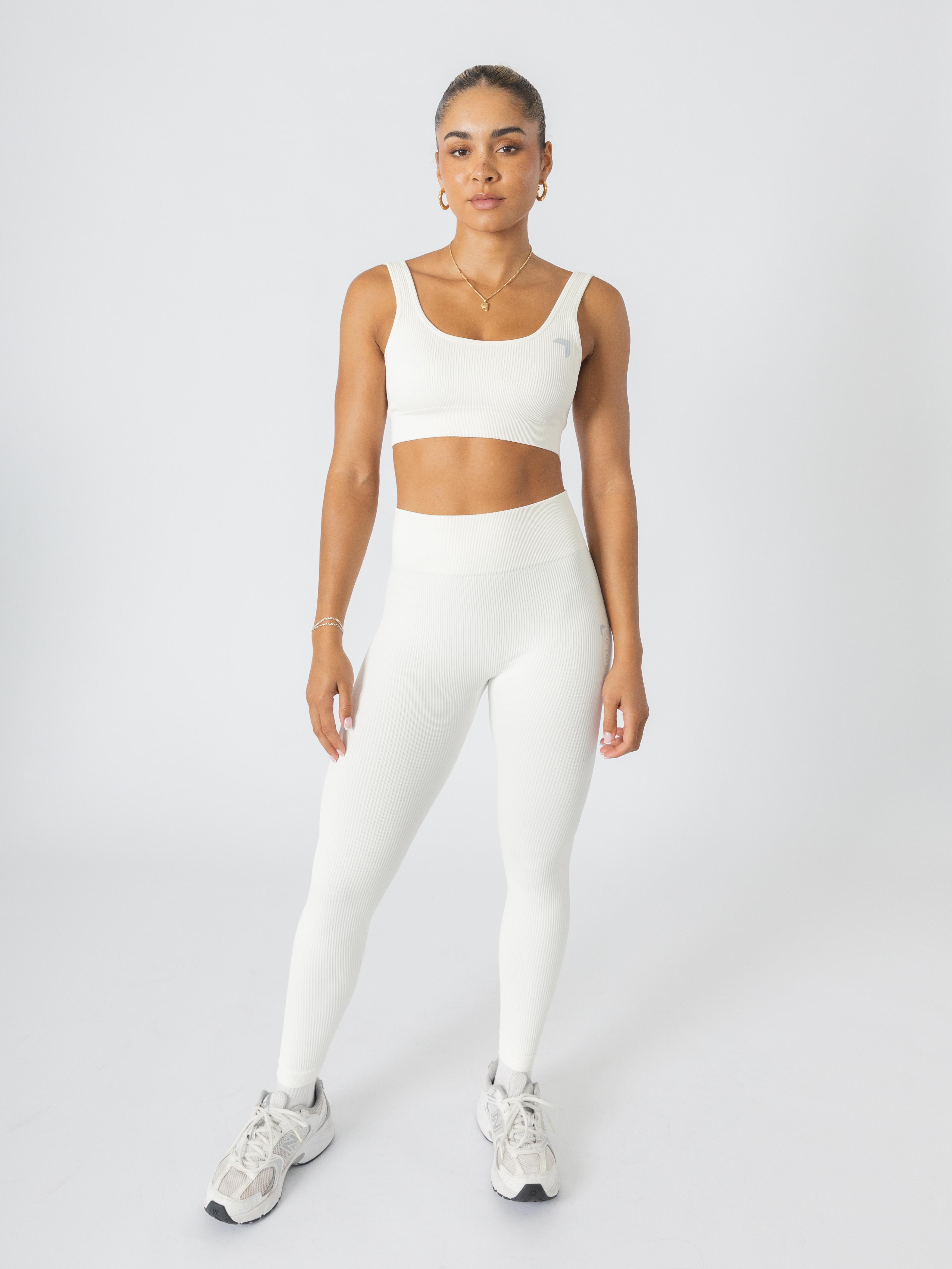 Energy Ribbed Leggings Off White