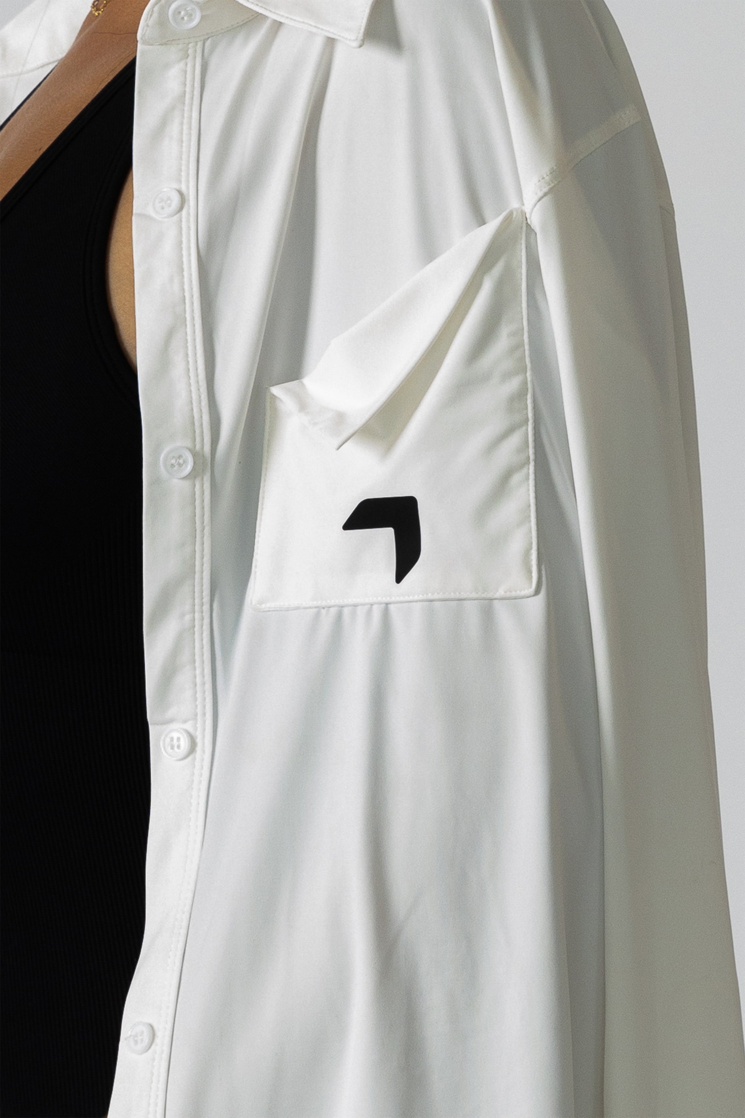 Long Sleeve Button Shirt White