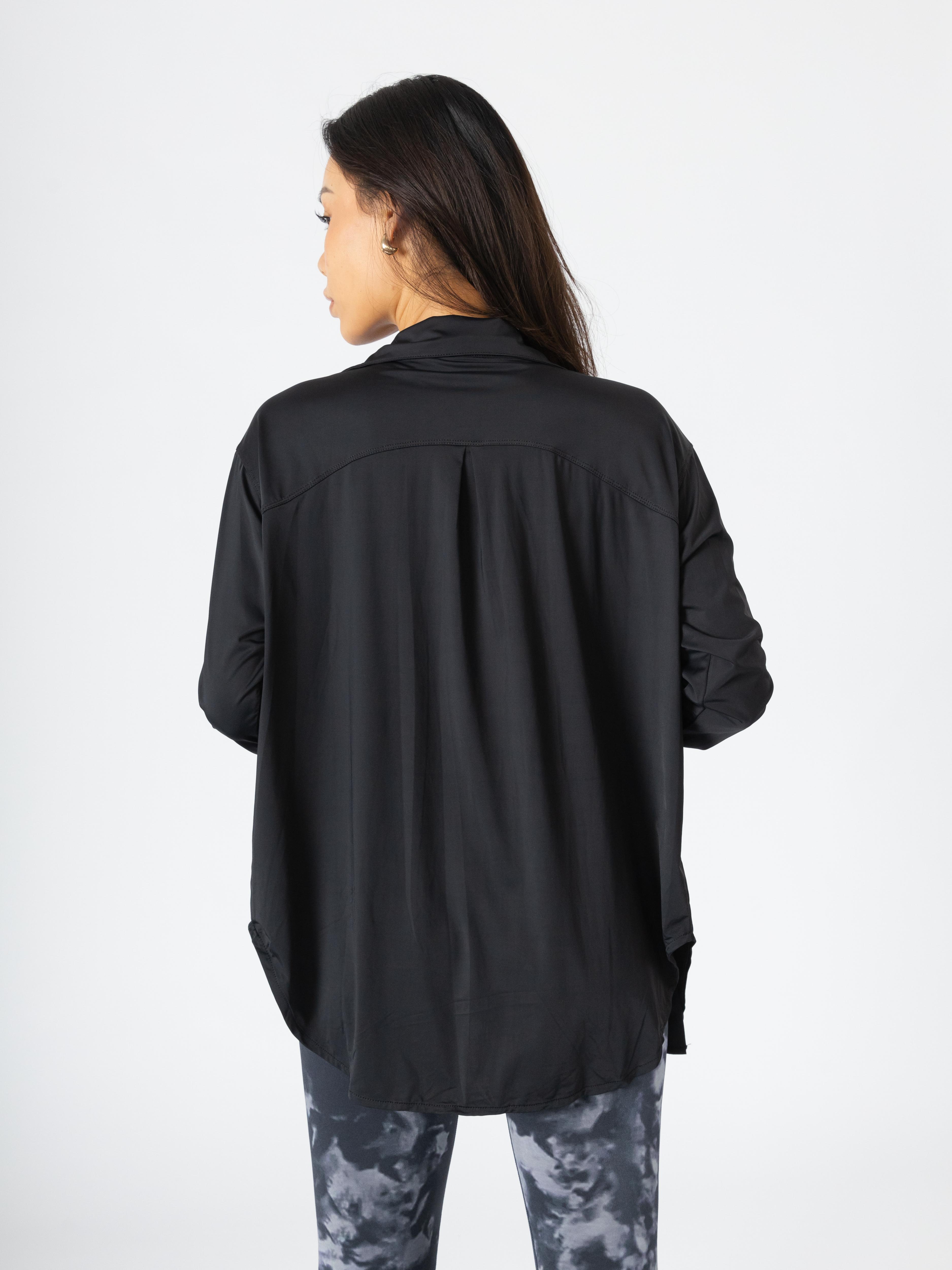 Long Sleeve Button Shirt Black